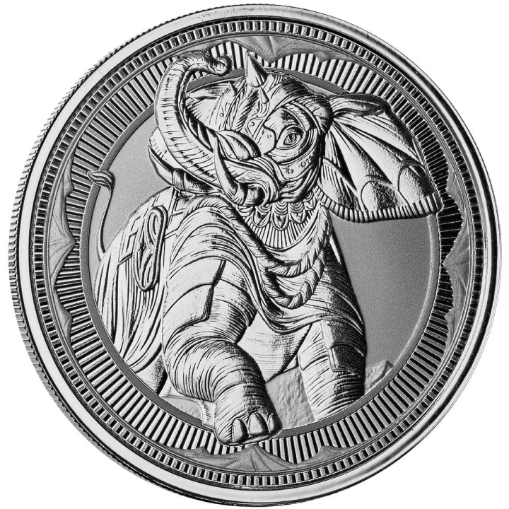 Gibraltar: War Elephant 1 oz Silber 2023 Prooflike Coin