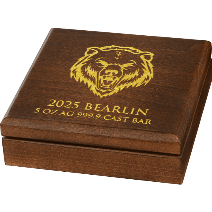 Germania Mint: Bearlin 5 oz Silver Bar 2025 Antique Finish