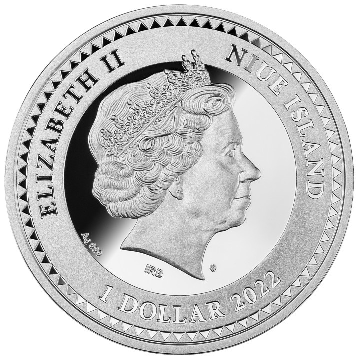 Niue: Oko Horusa kolorowane $1 Srebro 2022 Proof High Relief