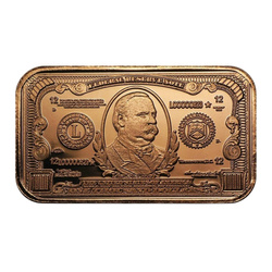Sztabka $1000 US Grover Cleveland Banknote 1 uncja Miedzi