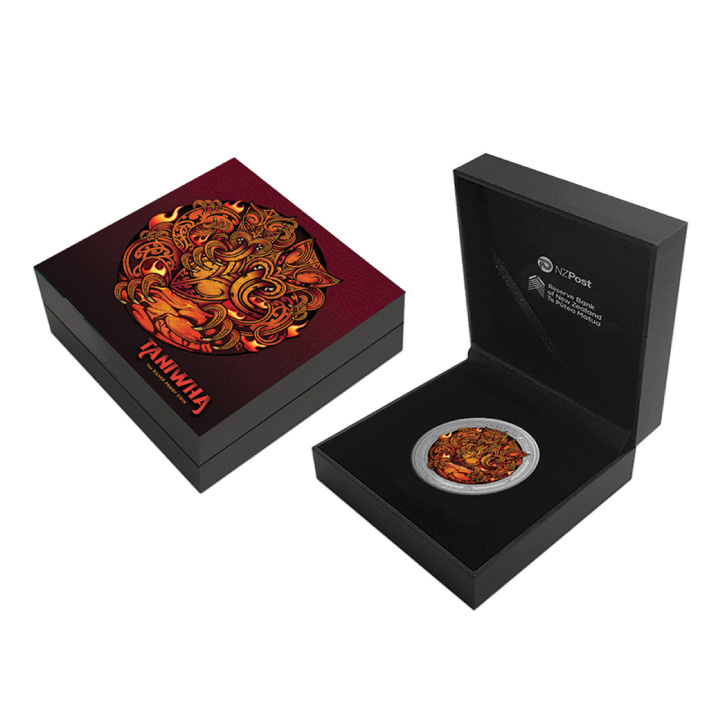 New Zealand: Cave Taniwha 1 kolorowany 1 uncja Srebra 2024 Proof