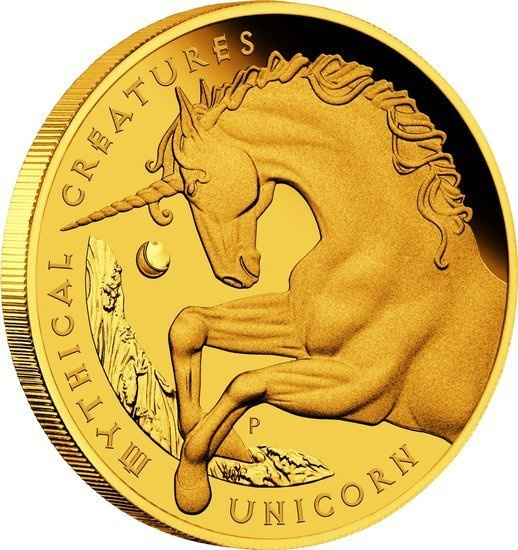 Fabelwesen: Einhorn 1 oz Gold 2021 Proof