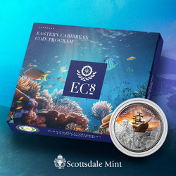 Antigua és Barbuda: Rum Runner színes 1 uncia ezüst 2023 Proof