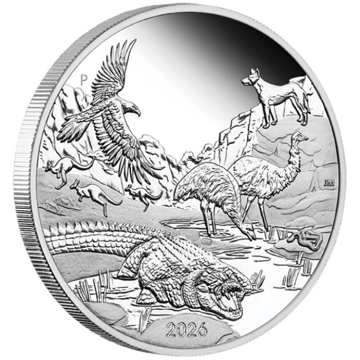 Moneda de plata Perth Mint: The Outback 1 onza de plata 2026 Proof