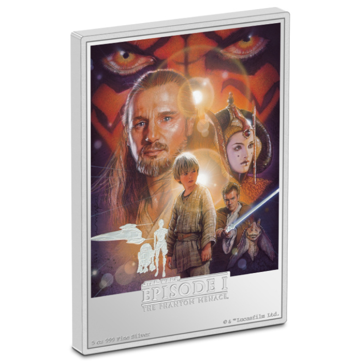 Niue: Star Wars - The Phantom Menace kolorowany 5 uncji Srebra 2024 Proof