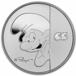 Niue: Smurfs - 65th Anniversary 1 oz Silber 2023 Slab 