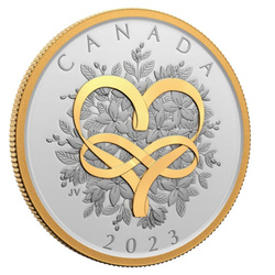 Canada: Celebrate Love $20 pozłacany Srebro 2023 Proof 