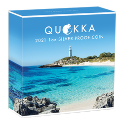 Quokka 1 uncja Srebra 2021 Kolorowany Proof