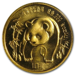 Panda Chino 1/10 oz Oro 1986