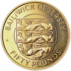 Bailía de Jersey: Boda 25 Aniversario de Isabel II £50 Oro 1972