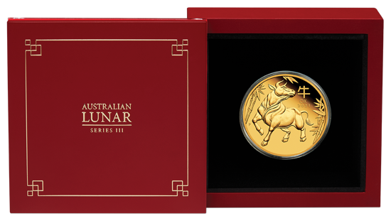 Lunar III: Anno del Bue 1 oncia d'oro 2021 Proof