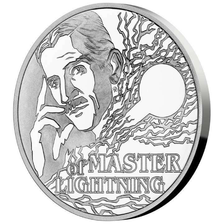 Niue: Nikola Tesla - Il maestro dei fulmini $1 Argento 2023 Proof