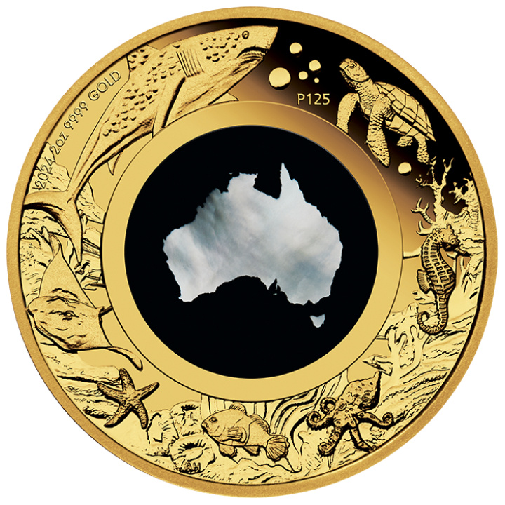 Great Southern Land 2 oz Gold 2024 Proof (Mother of pearl)