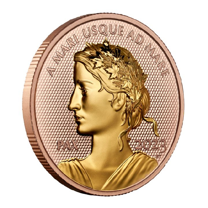 Canada: Peace Dollar 1 oz Gold 2023 Proof Ultra High Relief Plated Coin