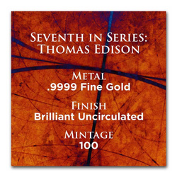 Niue: Icons of Inspiration - Thomas Edison 1 oz Gold 2023 Coin