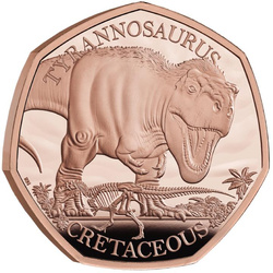 Dinosaurs: Iconic Specimens - Tyrannosaurus Rex 50p Gold 2024 Proof