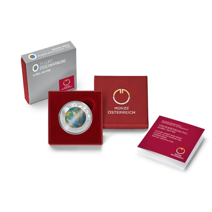 Seria de niobiu Global Heating colorată 25 euro argint 2023