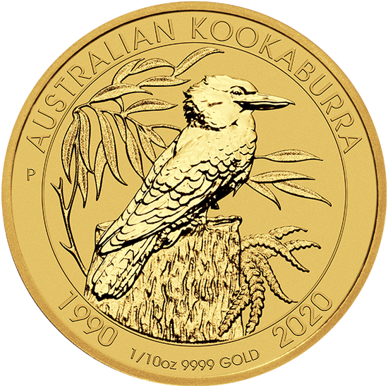 Kookaburra 1/10 uncia arany 2020