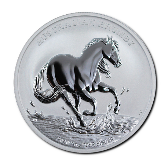 Cavallo selvaggio australiano - Brumby 1 oncia d'argento 2020