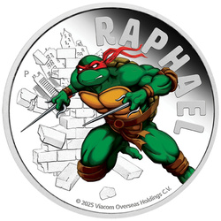 Tuvalu: Teenage Mutant Ninja Turtles - Raphael coloured 1 oz Silber 2024 Proof