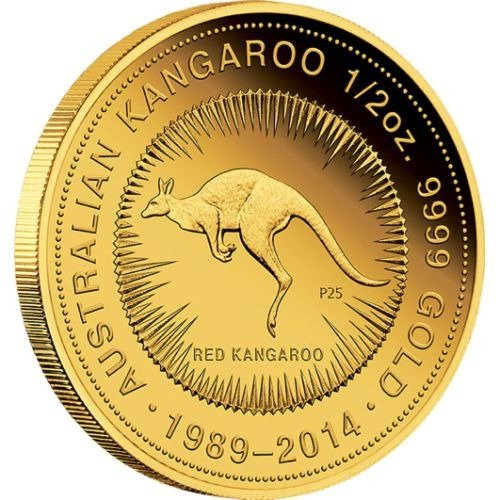 Australijski Kangur 1/2 uncji Złota 1989-2014 (25 rocznica)