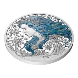 Niue: Book Templates - H. C. Andersen - Die Schneekönigin coloriert 29 Gramm Silber  Proof2025