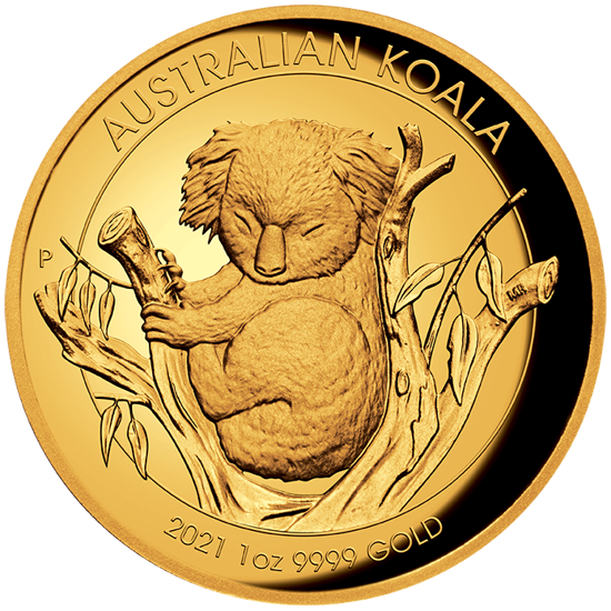 Koala 1 oz Oro 2021 Proof Alto Relieve