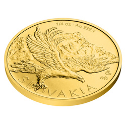 Moneta d'oro Niue: Slovakia Eagle 1/4 oncia Oro 2026