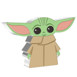 Niue: Star Wars – Grogu Chibi Colorized 1 oz Silver Coin (2021, Proof)