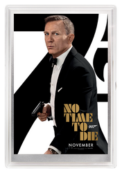Movie poster: 007 James Bond - No Time to Die 5 g Silver Foils 2020