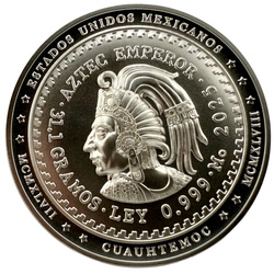 Niue: Homenaje al emperador azteca Cuauhtémoc 1 oz Plata 2025