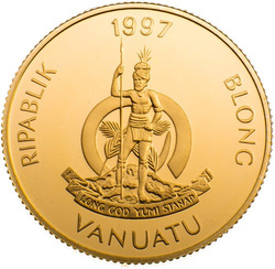 Vanuatu királynő anya 100 vatu 1997 Proof