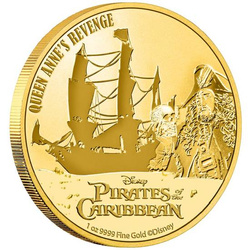 Niue: Disney Piratas del Caribe - La Venganza de la Reina Ana 1 oz Oro 2022