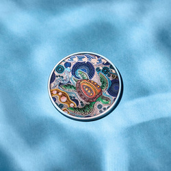 Monedă din argint The Perth Mint: Turtle Yaunati colorată 2 uncii de argint 2026 Antiqued