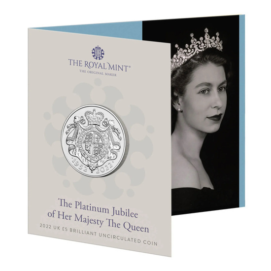 Jubileul de Platină al Majestății Sale Regina Cupronichel £5 2022