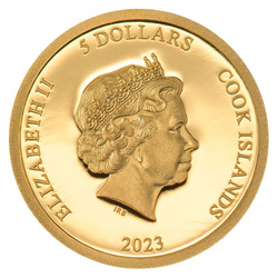 Islas Cook: Sparta 0.5 gramos Oro 2023 Proof