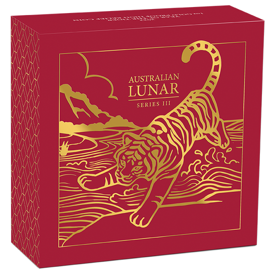 Lunar III: A tigris éve 1 uncia arany 2022 Proof magas domborzat