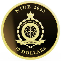 Niue: Vivat Humanitas 1/10 oz Gold 2023 Prooflike