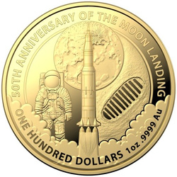 50 Jahre Mondlandung 1 oz Gold 2019