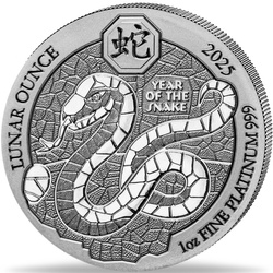 Rwanda: Lunar - Year of the Snake 1 oz Platinum 2025