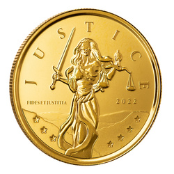 Gibraltar: Lady Justice 1 oz Gold 2022