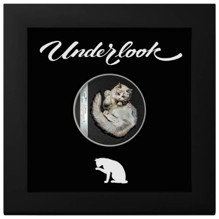 Cook Islands: Underlook - Undercat kolorowany 1 uncja Srebra 2024 Proof Ultra High Relief