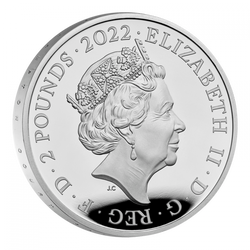 The Royal Tudor Beasts: Lion of England 1 unce stříbra 2022 Proof