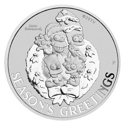 Tuvalu: The Simpson – Season's Greetings 1 unce stříbra 2022