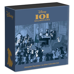 Niue: Disney 101 Dalmatians - Plantation barevná 1 unce stříbra 2022 Proof