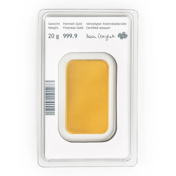 Złota sztabka 20g złota Austrian Mint