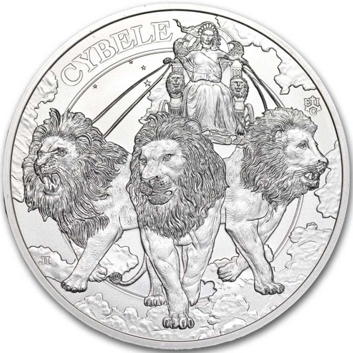 St Helena: Goddesses - Cybele and the Lions 1 uncja Srebra 2024