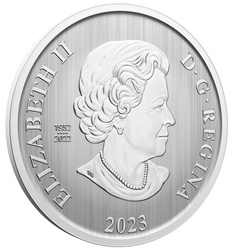 Canada: Slittino natalizio colorato 50 centesimi 2023 Moneta lenticolare Specimen