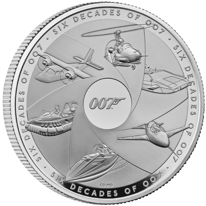 Seis Décadas de 007 1 oz Plata 2024 Proof
