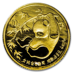Chińska Panda 1/10 uncji Złota 1985
